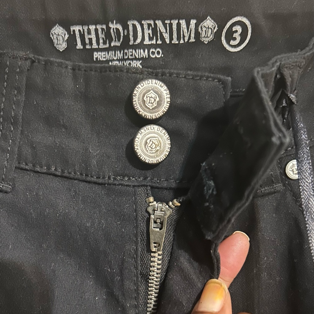 The D Denim Black Straight leg stretchy soft cotton denim jeans women’s size 3 - Picture 5 of 9